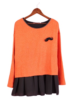 【徐08】【104SYMM103瑕疵】库存剪标春秋女套头长袖孕妇装针织衫