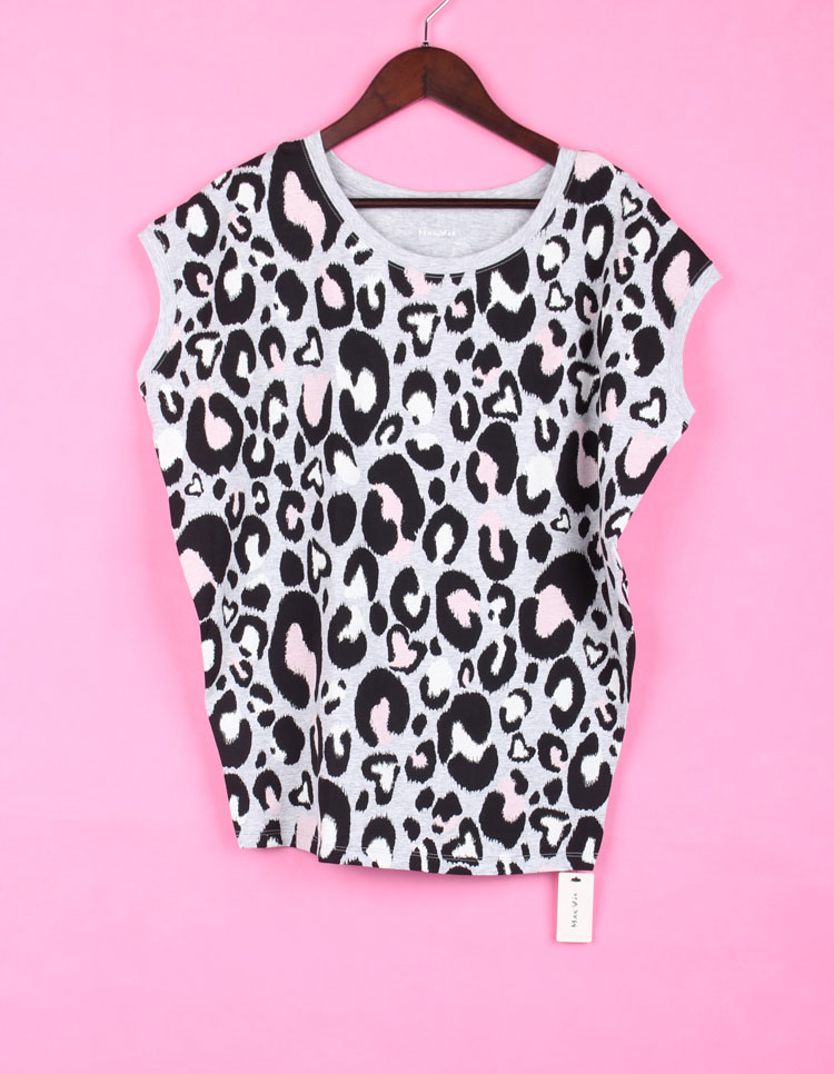 夏短袖印花家居服纯棉T恤上衣