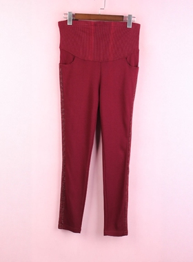 【徐08】100SYMM656上新库存剪标女春秋高腰拼接孕妇裤休闲长裤子