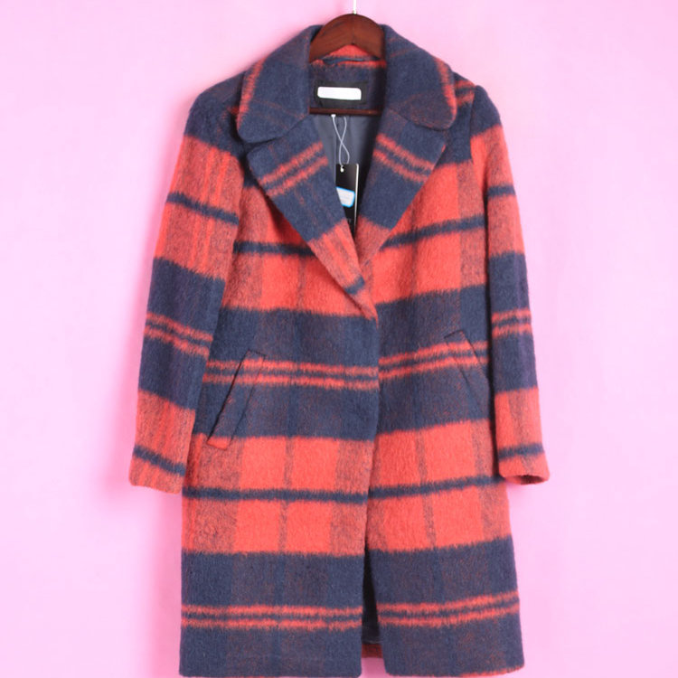 【徐】包邮米系列133MCT791女秋冬开衫长袖纯色大衣中长外套