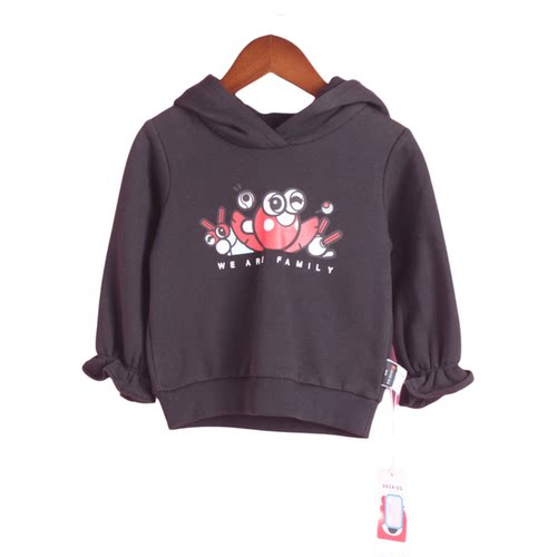【徐07】A系列152AB*621库存剪标女童秋冬加绒连帽卫衣T