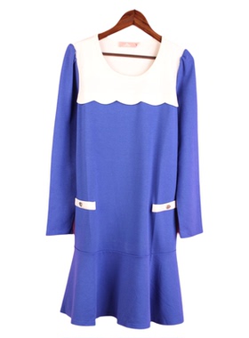 【徐08】【104SYMM009瑕疵】库存剪标女春秋长袖孕妇装宽松连衣裙