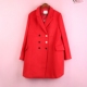 翻领长袖 100SYMM152女春秋开衫 孕妇妈咪大红色大衣外套 徐08