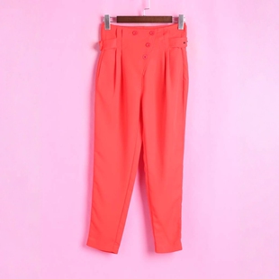 徐08 高腰休闲红色裤 卡系列140KFL309标休闲裤 女式 子 春秋季