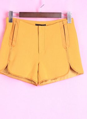 【徐08】浪系列RMEO148413清仓夏女短裤中腰通勤雪纺短裤