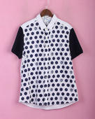 巧 367清仓男波点休闲短袖 瑕疵 练 系列68MKH 白衬衫 处理