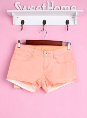 【徐08】坚系列43JCWD824女专柜折扣夏休闲直筒牛仔低腰短裤热裤