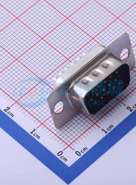 FDB1508-M0WS300U1KA D-Sub连接器 焊线式 15P 公 3排 15位(蓝色)
