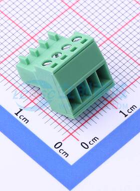 DB2EK-2.54-4P-GN-S 插拔式接线端子 间距P=2.54mm 1x4P插头 绿色