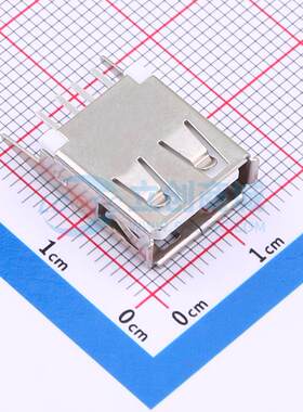 041N-1WVZ15-S1 Type-A连接器 AF母座 180°直插 直脚卷边 15.0mm