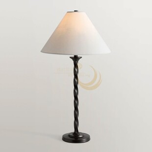 伟时定制新中式极简斗笠布艺台灯设计师工程酒店别墅起居室床头灯