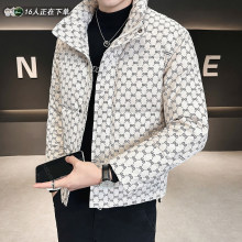 轻薄款羽绒服男士短款2025新款爆款冬季印花袄子保暖外套潮牌冬装