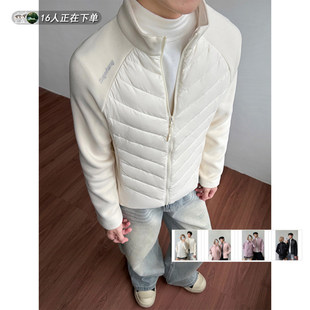 cleanfit轻薄排骨羽绒服男情侣款秋冬季90白鸭绒立领夹克棉服外套