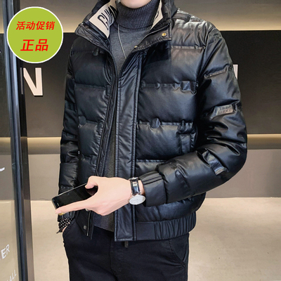 短款轻薄帅气潮牌冬装加厚外套男