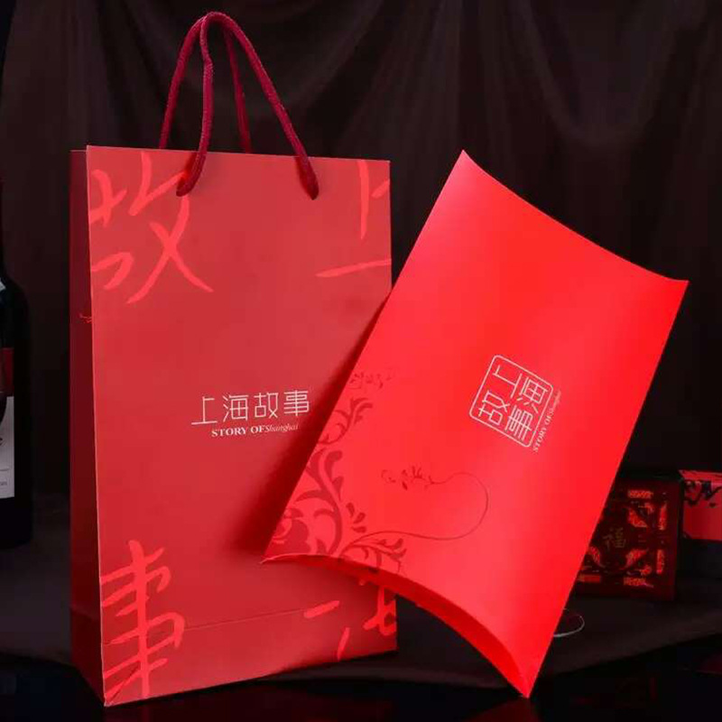 上海故事丝巾围巾高档礼盒礼品袋白卡纸精品纸张印刷赠品批发