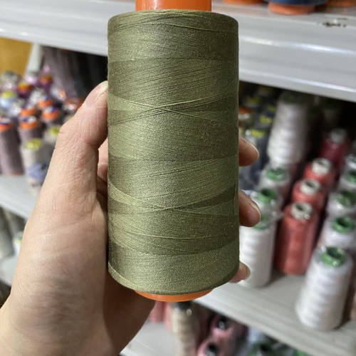 中军绿色色缝纫细线家用402涤纶老式缝纫机手工缝衣平车线大卷