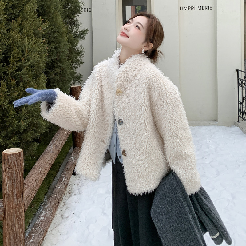 冬季新款现货皮毛一体外套1536656P185K258,女装短外套,艾青服饰