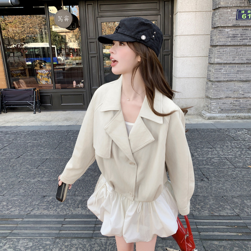 2026新款现货韩版宽松皮衣外套1535214P155K248，女装皮衣，艾青服饰