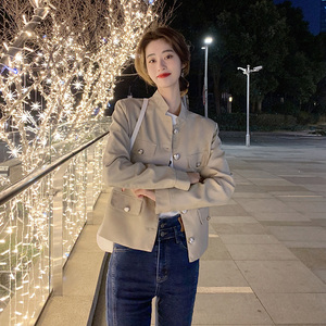 现货 显瘦机车PU皮衣女春秋百搭外套皮夹克潮290 8269P115控178图片