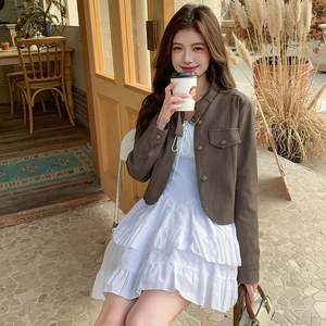 现货 春秋pu皮衣夹克机车风外套 2406P135控198图片