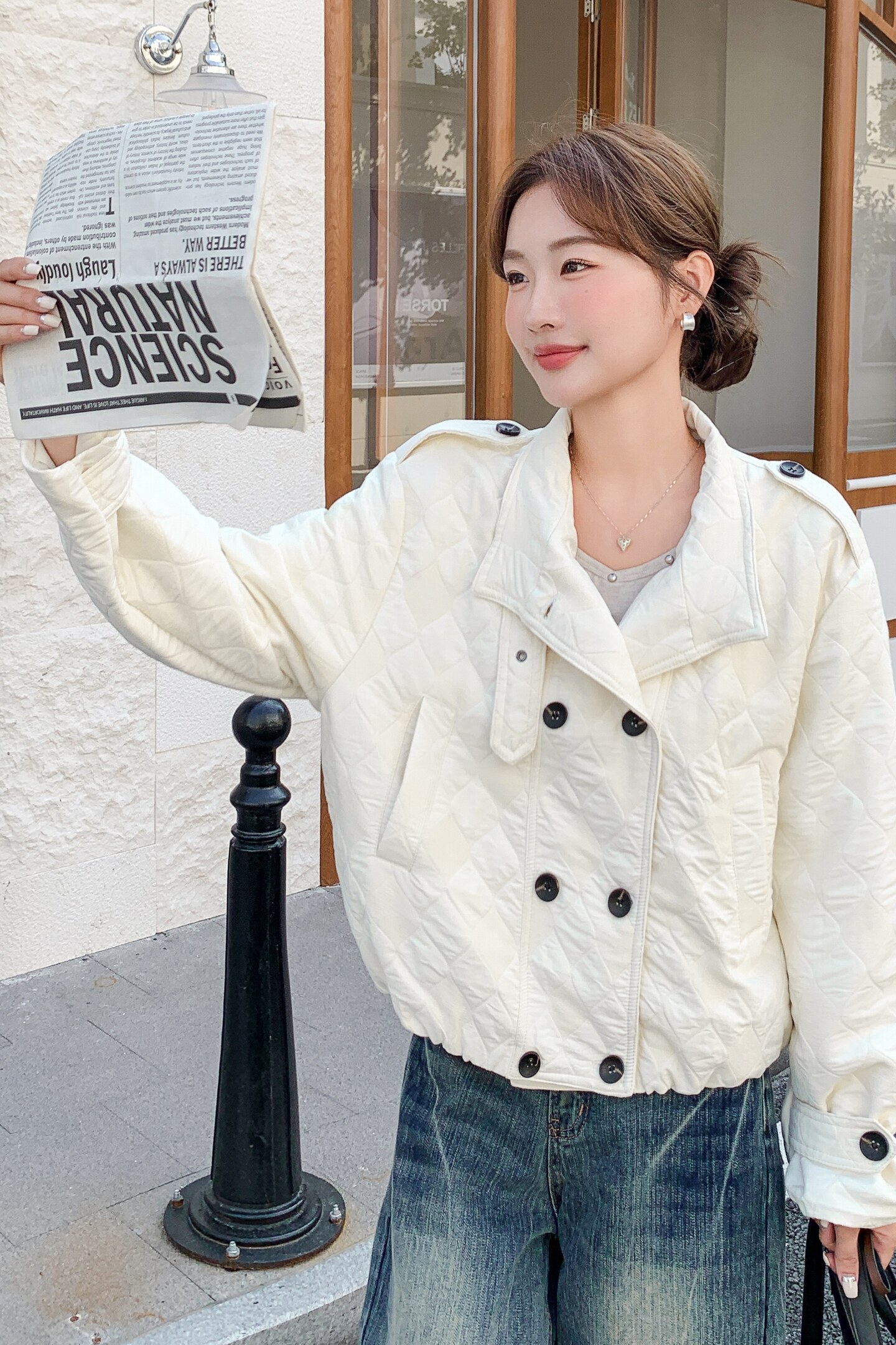 现货高端欧货菱格棉服冬季新款棉衣夹棉外套女1536643P165K238,女装棉衣/棉服,艾青服饰