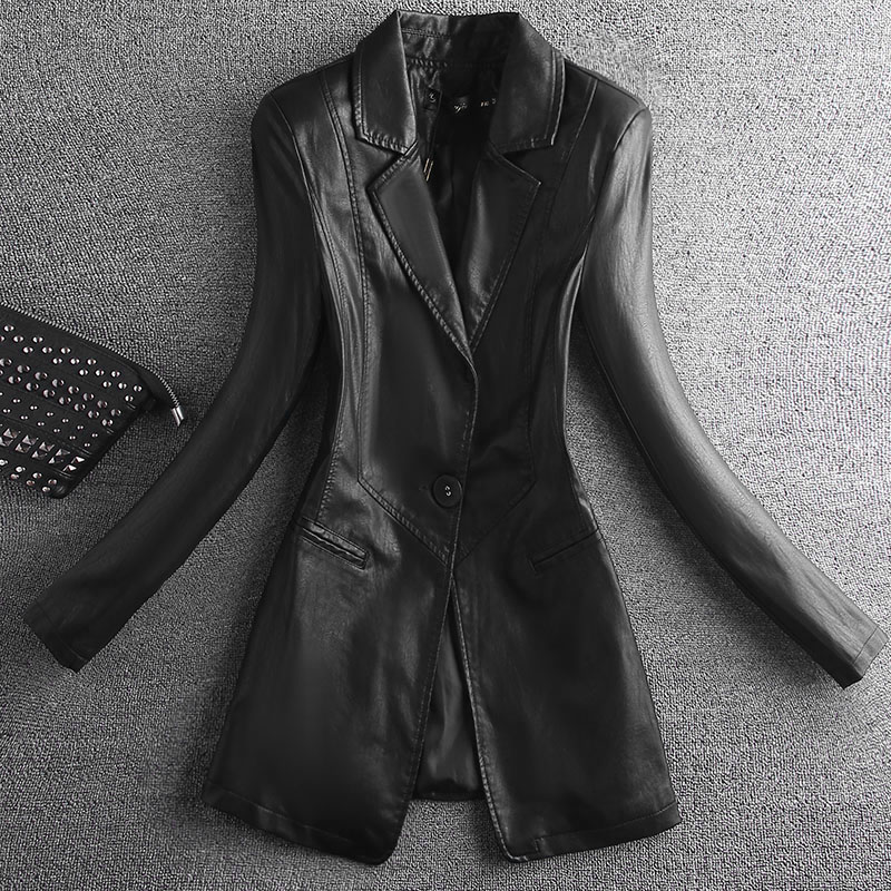 平卖爆，皮夹克小西装皮衣时髦1608900P130控198，女装皮衣，艾青服饰