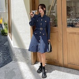 现货牛仔提花连衣裙字母裙29022318P120控17822301P130控198，女装连衣裙，艾青服饰