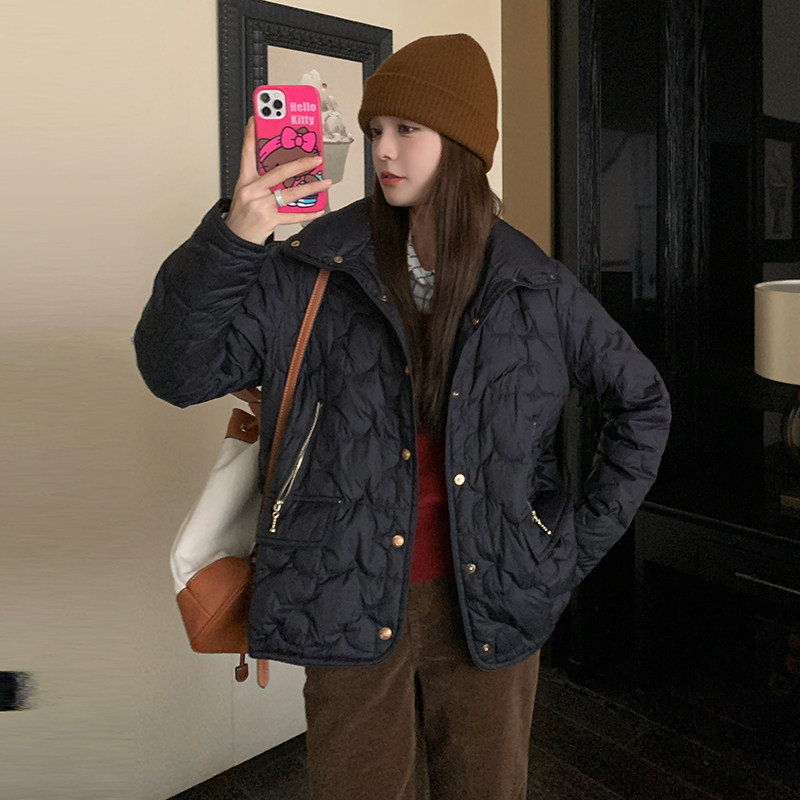 现货羽绒服标50绒纯色长袖外套22805P200控288,女装羽绒服,艾青服饰