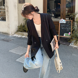 已卖开现货秋季韩版单边西装领线条西装外套1532467P135K198，女装皮衣，艾青服饰