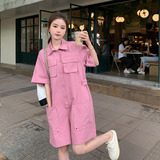 现货时尚连体裤女夏欧货气质减龄工装裤1652978P115控168，女装连体裤，艾青服饰
