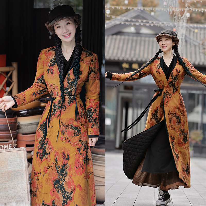 此岸歌声国风新中式长棉衣