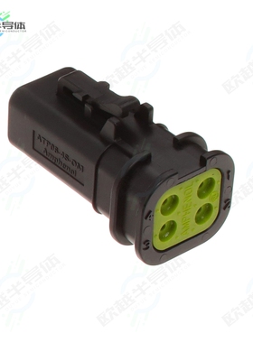 ATP06-4S-OMRDBLK[连接器4 POSITION PLUG, SOCKET, OVERMOL]
