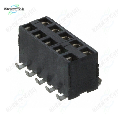 969973-5[连接器CONN RCPT 10POS 0.1 GOLD SMD]