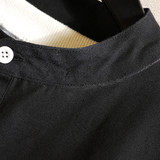 港风纯色宽松套头立领衬衫春秋潮男长袖立领衬衣C163-P45，男装衬衫，电商A029A