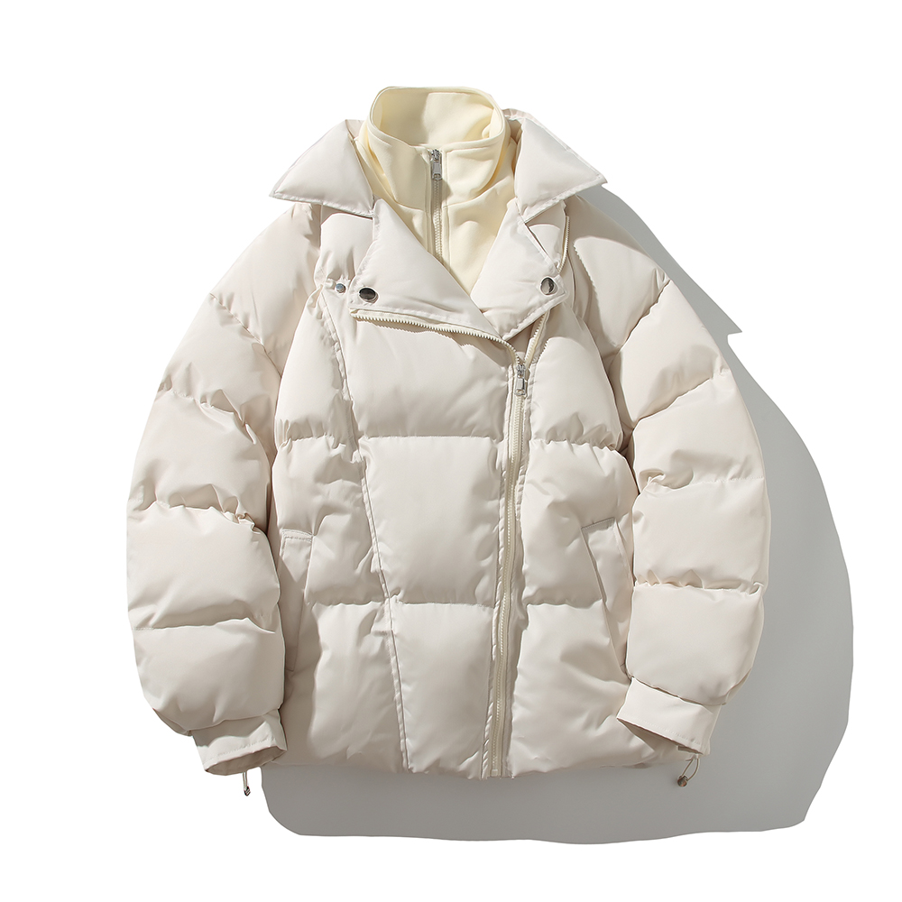 白底日系棉服双领假两件外套棉袄男宽松加厚棉衣6658P120控178，男装棉衣，电商A029A