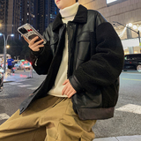 2025外景拼接加厚绒外套休闲保暖棉袄男宽松棉衣6681P118控168，男装棉衣，电商A029A