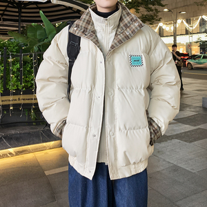 港风外景大码棉服双领假两件外套棉袄男加厚棉衣 6668 P120控178图片