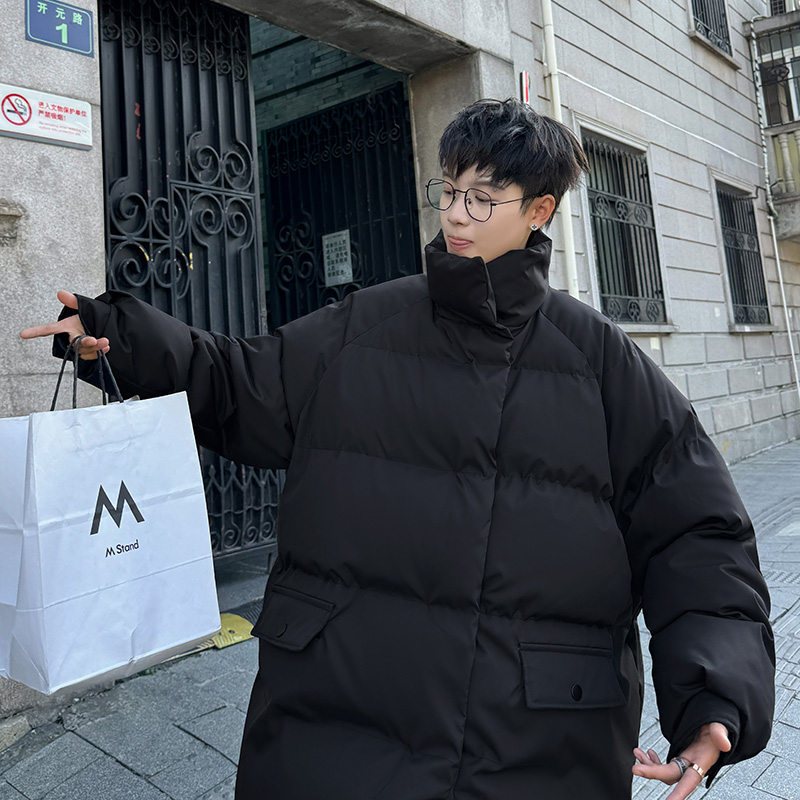港风棉服大码纯色外套潮牌棉袄男装加厚保暖棉衣2908P105控148，男装棉衣，电商A029A