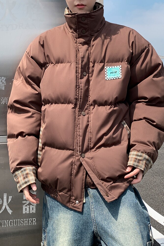 港风外景大码棉服双领假两件外套棉袄男加厚棉衣6668P120控178,男装棉衣,电商A029A
