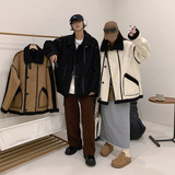 情侣款大码外套冬装羊羔毛棉服男女加绒加厚棉衣2701P115控158，男装棉衣，电商A029A