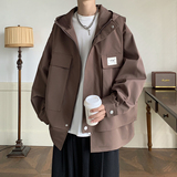 新款大码连帽百搭外套港风日系夹克潮牌高街痞帅男2862P65控98，男装夹克，电商A029A