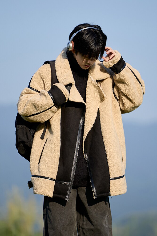 相机少年感外套冬装羊羔毛绒棉服男加厚保暖棉衣6661P118控178,男装棉衣,电商A029A