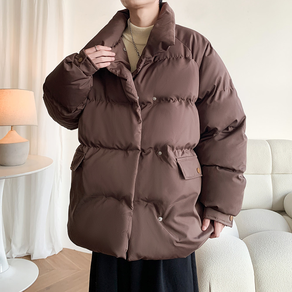 港风内景休闲纯色棉服小清新外套棉袄 男加厚棉衣 2908 P105控148图片