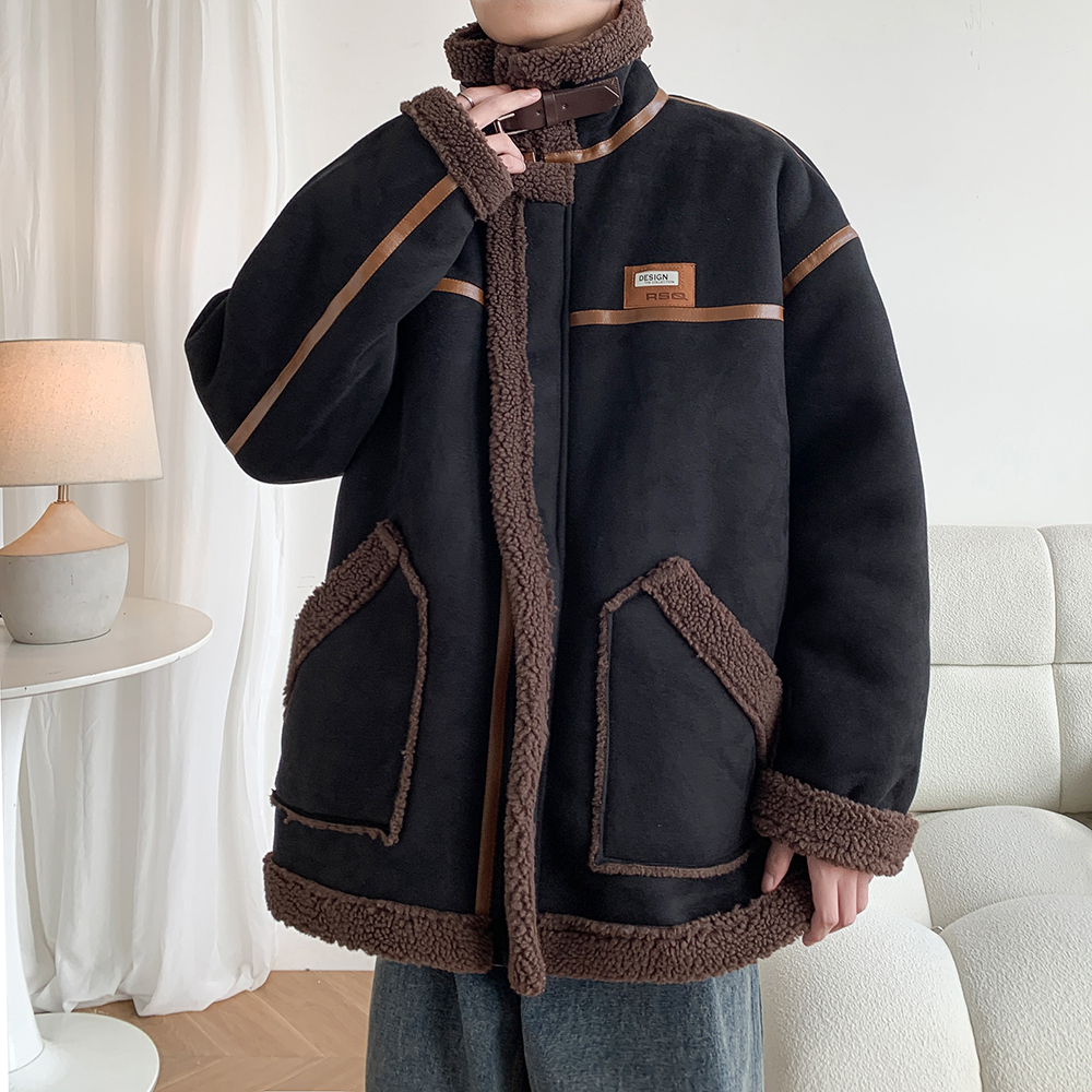 港风外套冬季大码羊羔毛棉服潮男加厚棉衣A029A2905P118控168，男装棉衣，电商A029A