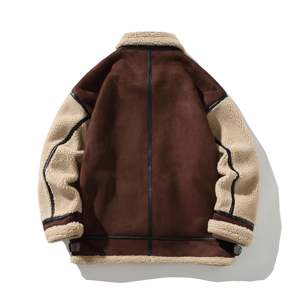 白底外套羊羔毛绒棉服潮男装加厚保暖棉衣6661P118控178,男装棉衣,电商A029A