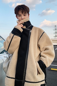 时尚外套大码羊羔毛绒棉服青年潮男加厚保暖棉衣 6661  P118控178图片
