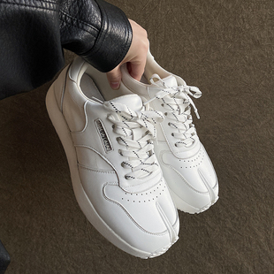 潮流设计小众复古马蹄猪蹄分趾鞋运动休闲鞋男厚底增高透气小白鞋