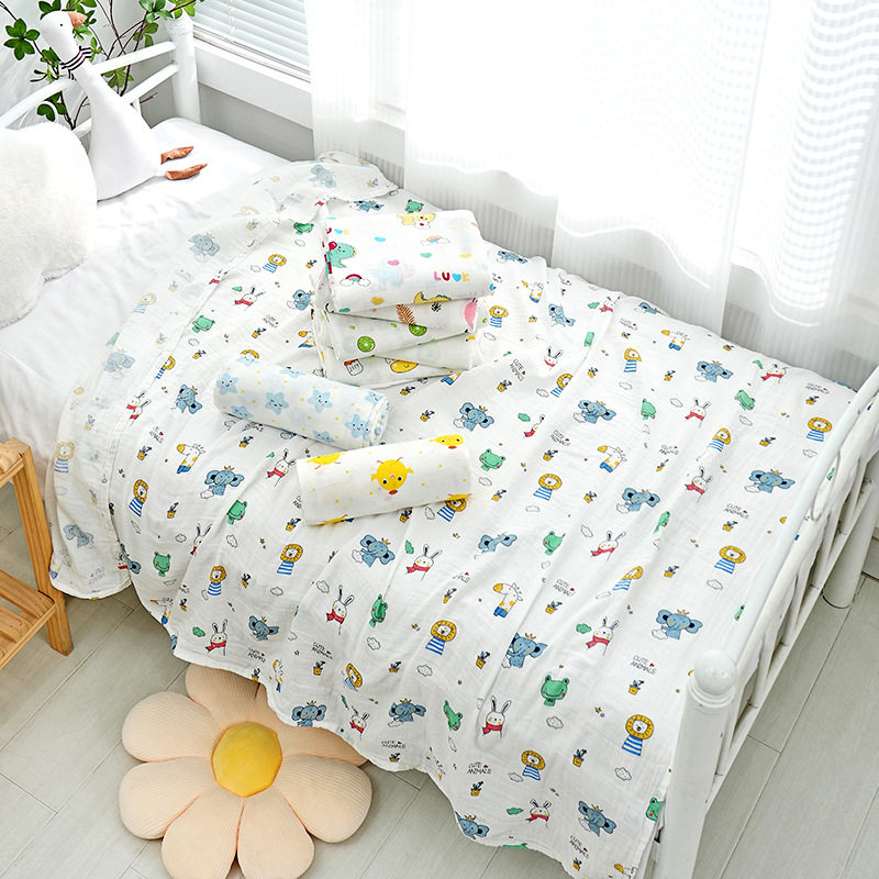 婴儿双层纱布包巾初生宝宝包单卡通新生儿产房裹布抱被襁褓巾,婴童用品,婴童抱被/抱毯,淘宝优惠券,粉丝福利购,淘宝优惠卷