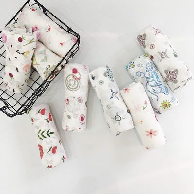 30%Cotton + 70%Bamboo Cotton Muslin Swaddle Blanket Newborn