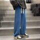 牛仔长裤 子ins潮流百搭运动裤 男春秋季 潮牌宽松直筒青少年阔腿裤
